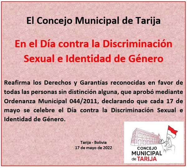 Día contra la Discriminación Sexual e Identidad de Género