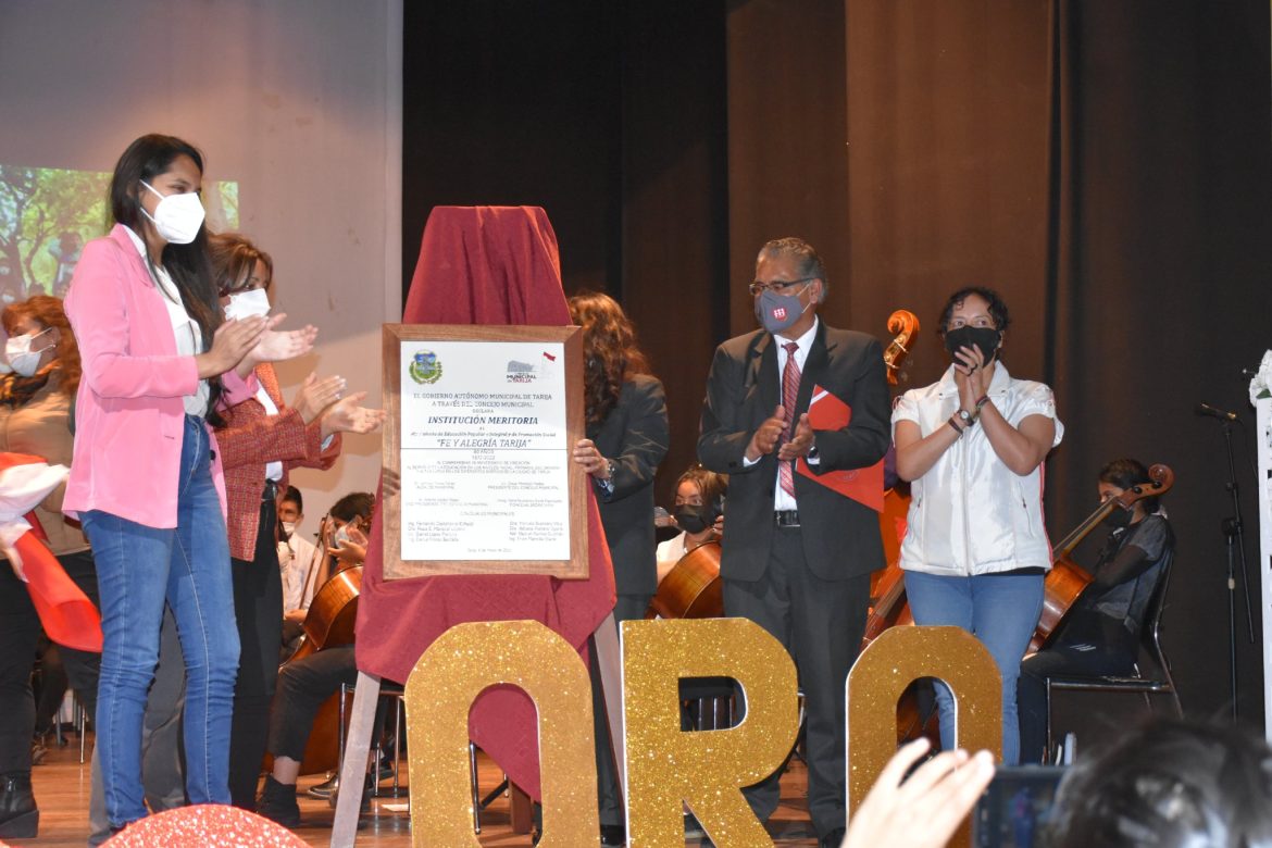 Declaración como “INSTITUCIÓN MERITORIA” del Municipio de Tarija al “MOVIMIENTO DE EDUCACIÓN POPULAR E INTEGRAL Y DE PROMOCIÓN SOCIAL “Fe y alegría”- Tarija