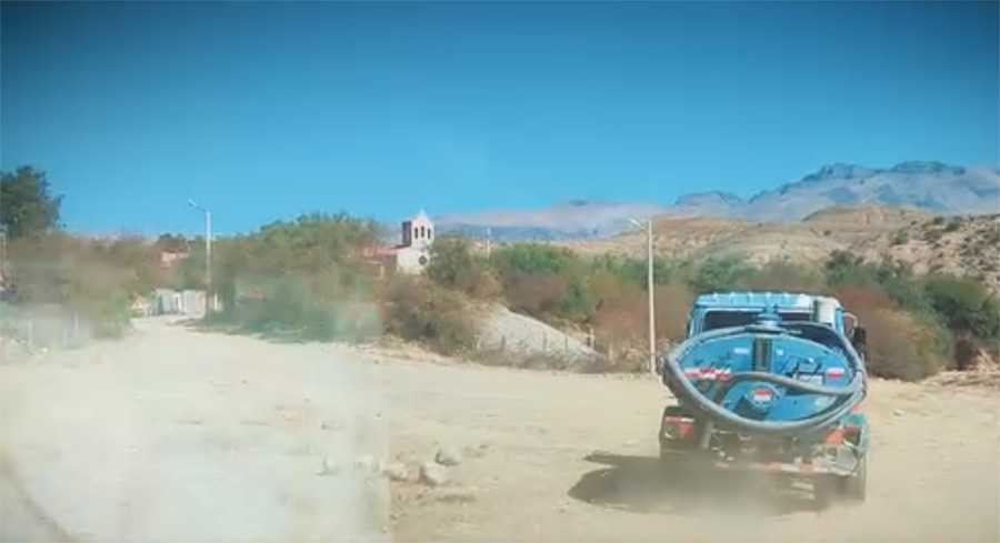 Realización de trabajos de limpieza de colectores y cámara séptica en el santuario de Chaguaya
